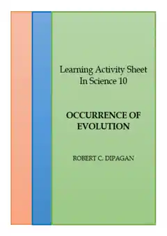 Cover of LEARNING ACTIVITY SHEET IN SCIENCE 10: OCCURRENCE OF EVOLUTION