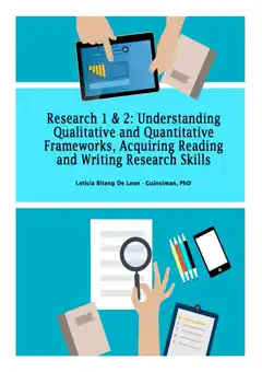 Cover of Research 1 and 2 : Understanding Qualitative and Quantitative Frameworks, Acquiring Reading and Writing Research Skills