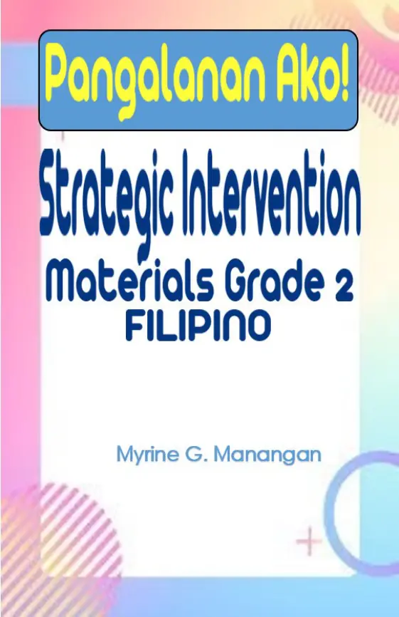 Cover of PANGALANAN AKO! (Strategic Intervention Materials -Grade 2 Filipino)