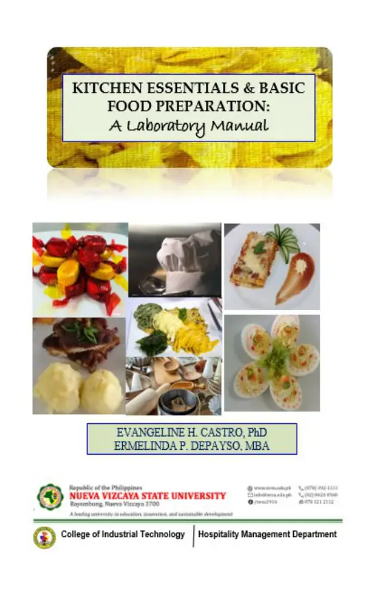 Cover of KITCHEN ESSENTIALS AND BASIC FOOD PREPARATION : A LABORATORY MANUAL